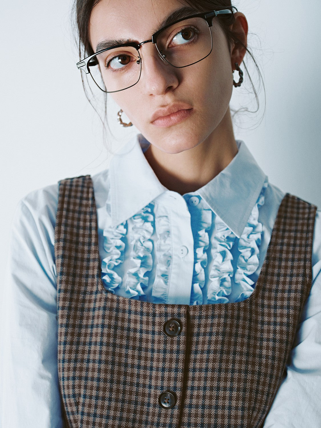 Checkered Cropped Cami Top