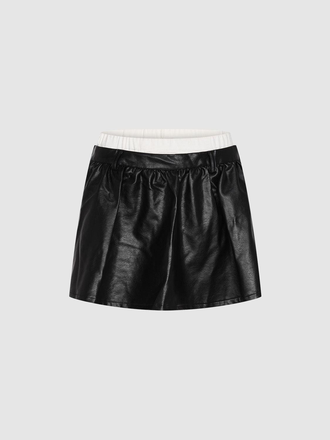 Leather Short A-Line Skirts