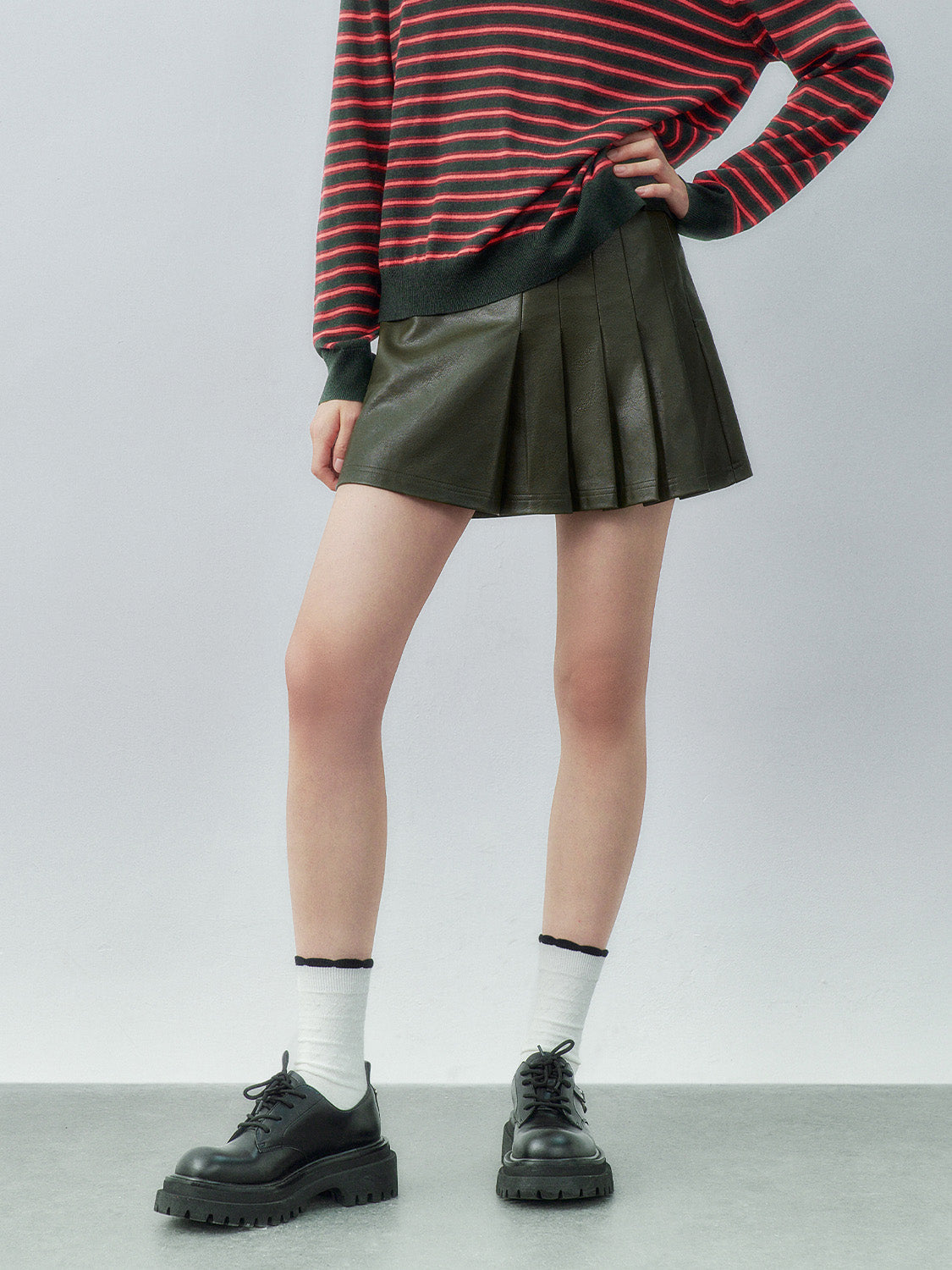 A-Line Pleated Mini Skirts