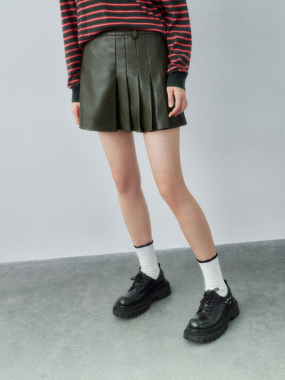 A-Line Pleated Mini Skirts