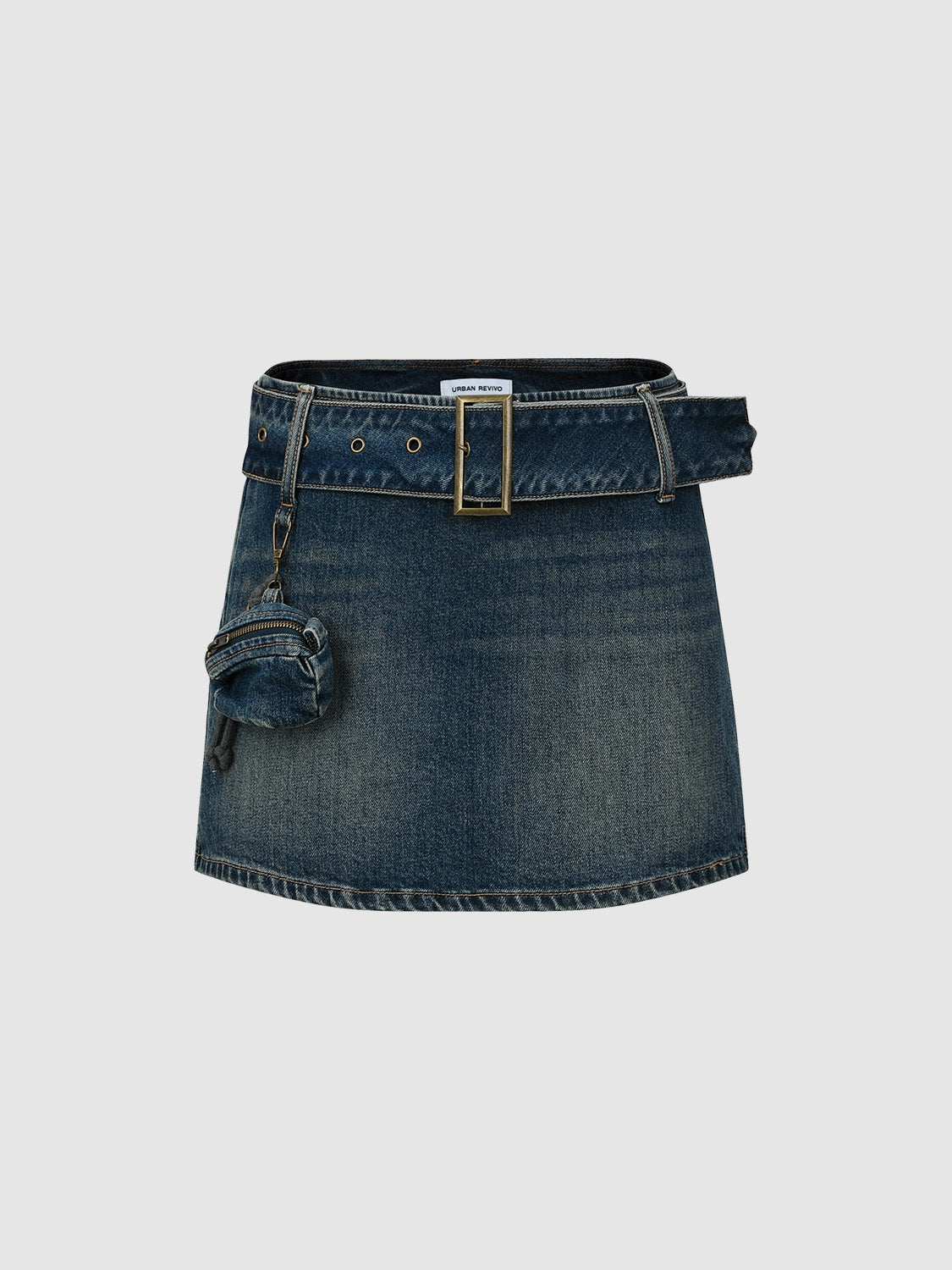 Denim Shorts With Belt