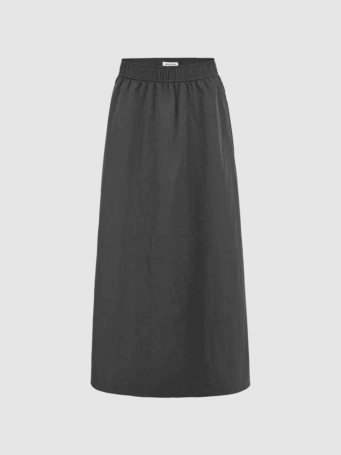 Elastic Waist A-Line Skirt