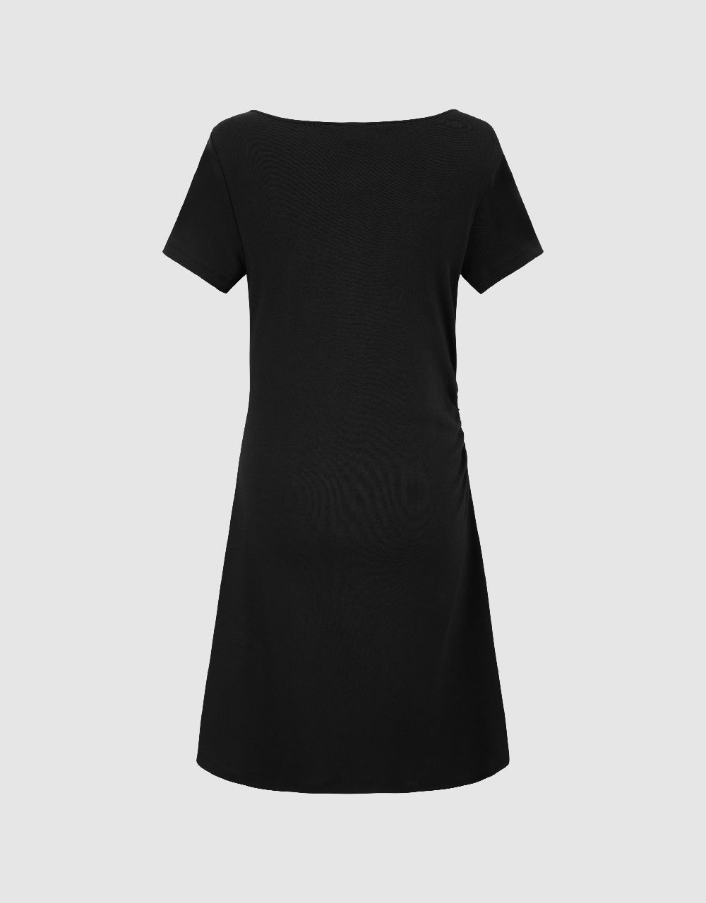 Tie Front Crew Neck  A-Line Dress