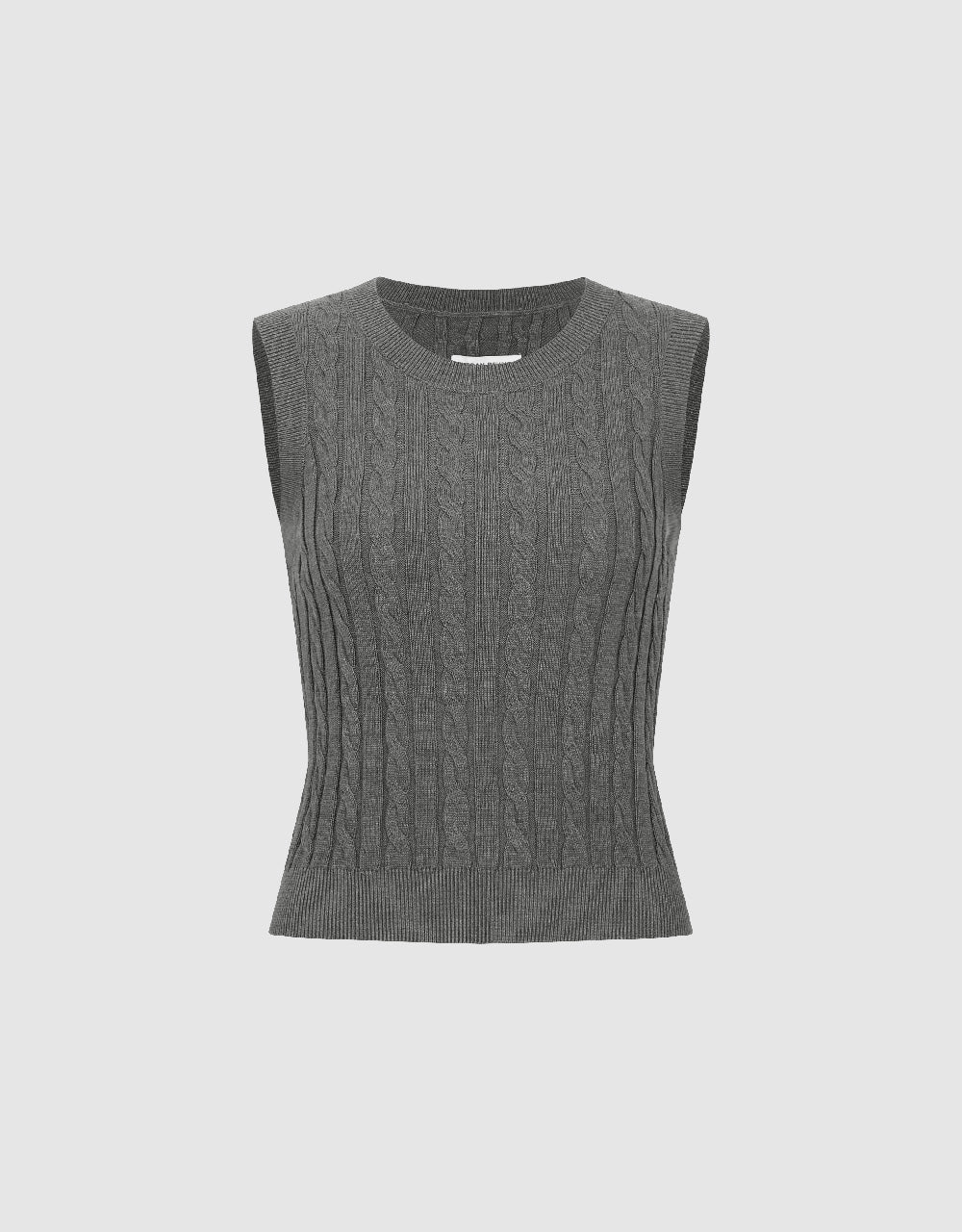 Crew Neck Knitted Vest