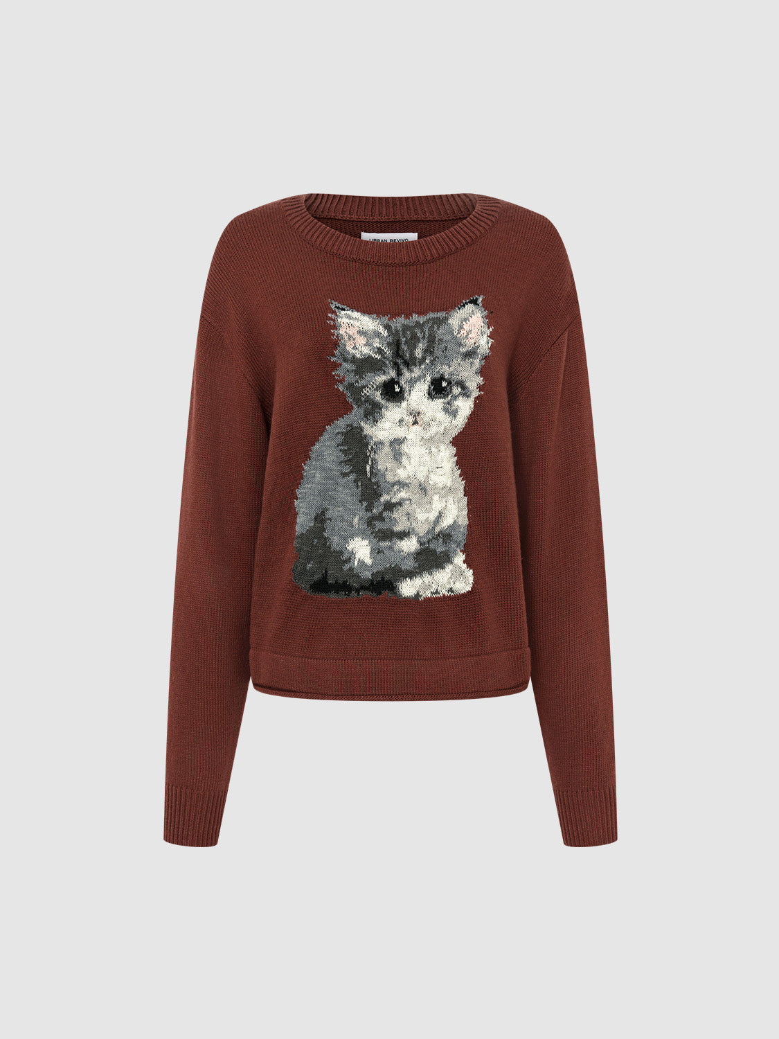 Kitten Printed Knitted T-Shirts