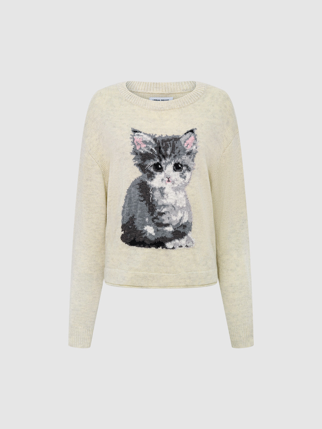 Kitten Printed Knitted T-Shirts