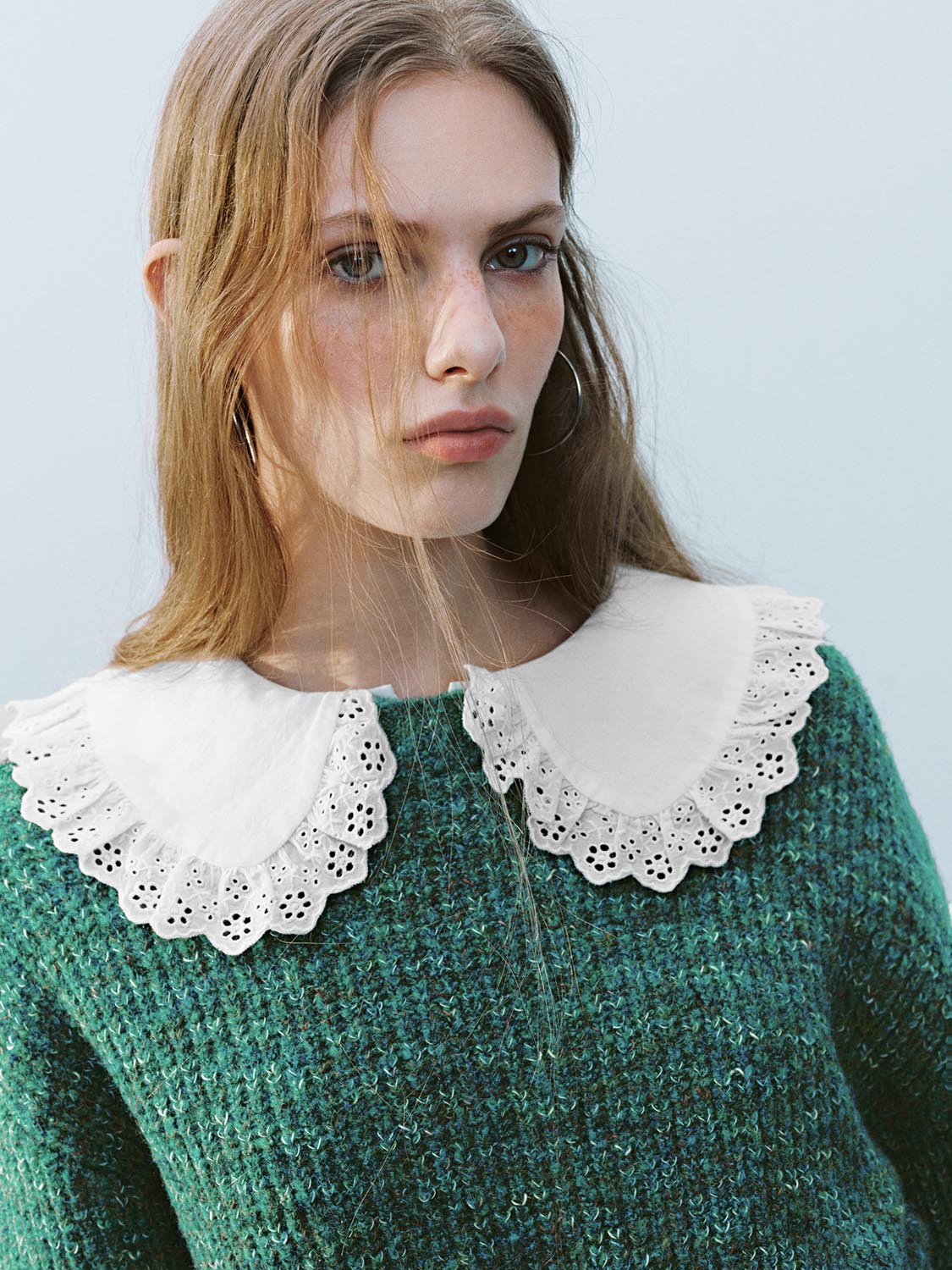 Peter Pan Collar Knitted T-Shirts